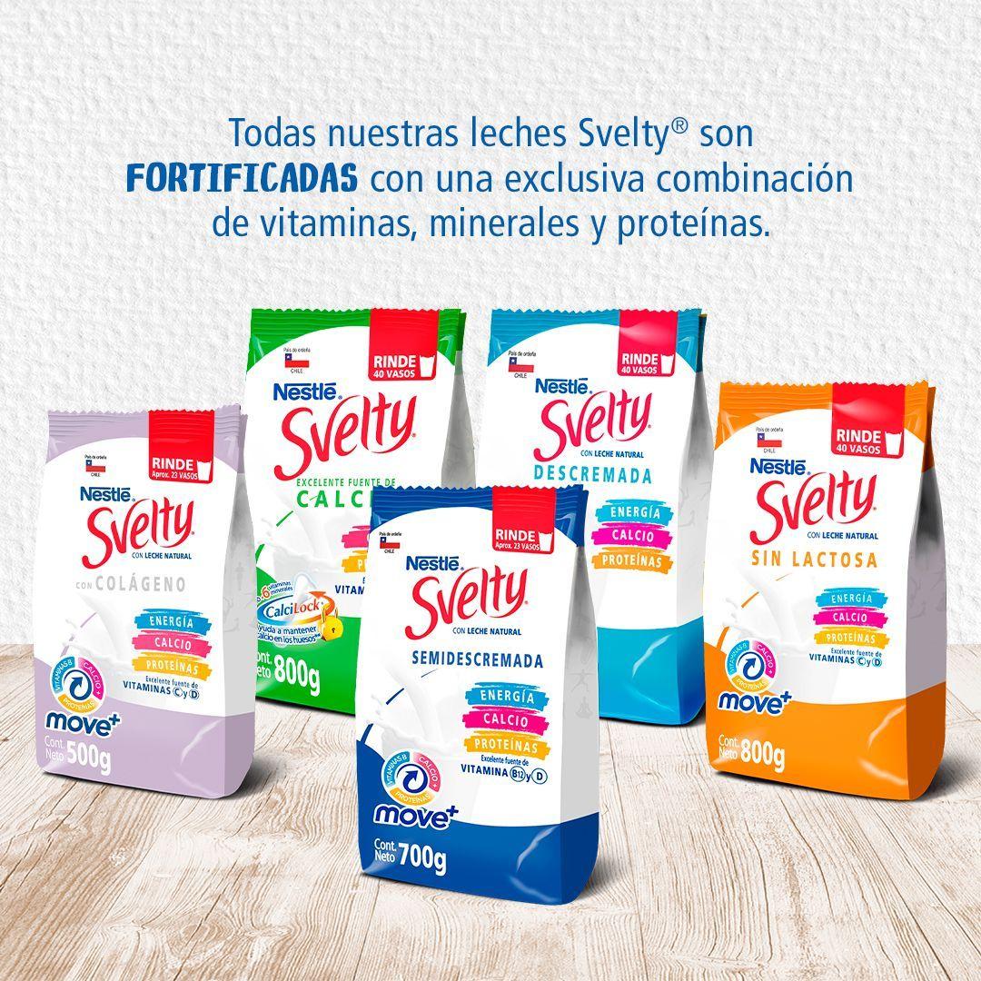 Leche en Polvo SVELTY® Move+ con Colágeno Sin Lactosa 500g Pack X2-3