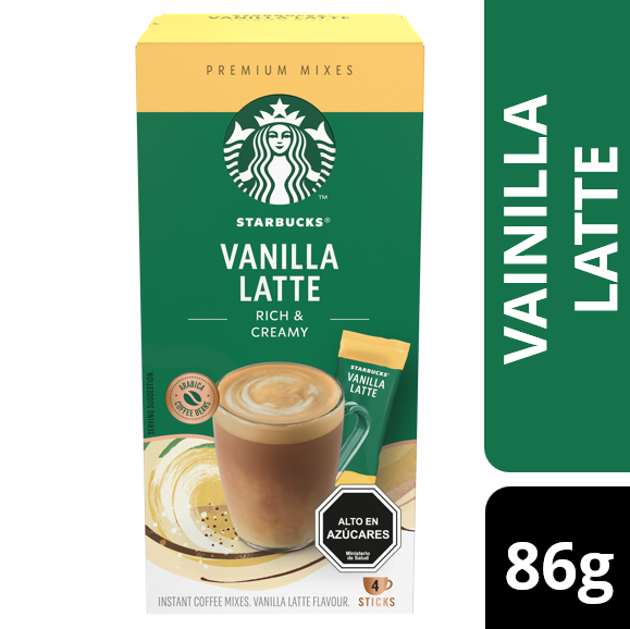 Café Instantáneo STARBUCKS® Vanilla Latte 4 sobres (4x21.5g)-0