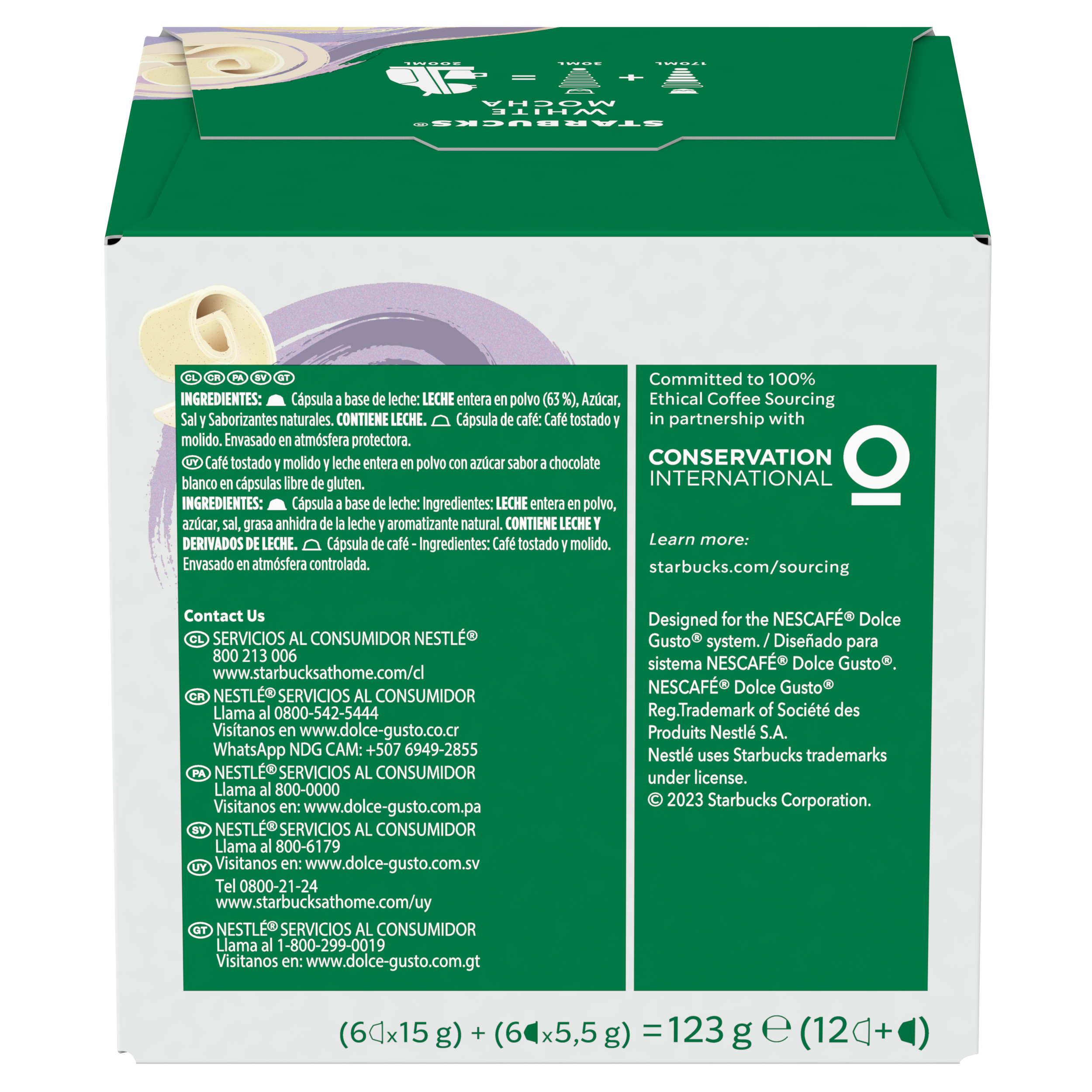 Pack 3 Café STARBUCKS DOLCE GUSTO White Mocha 12 cápsulas-5