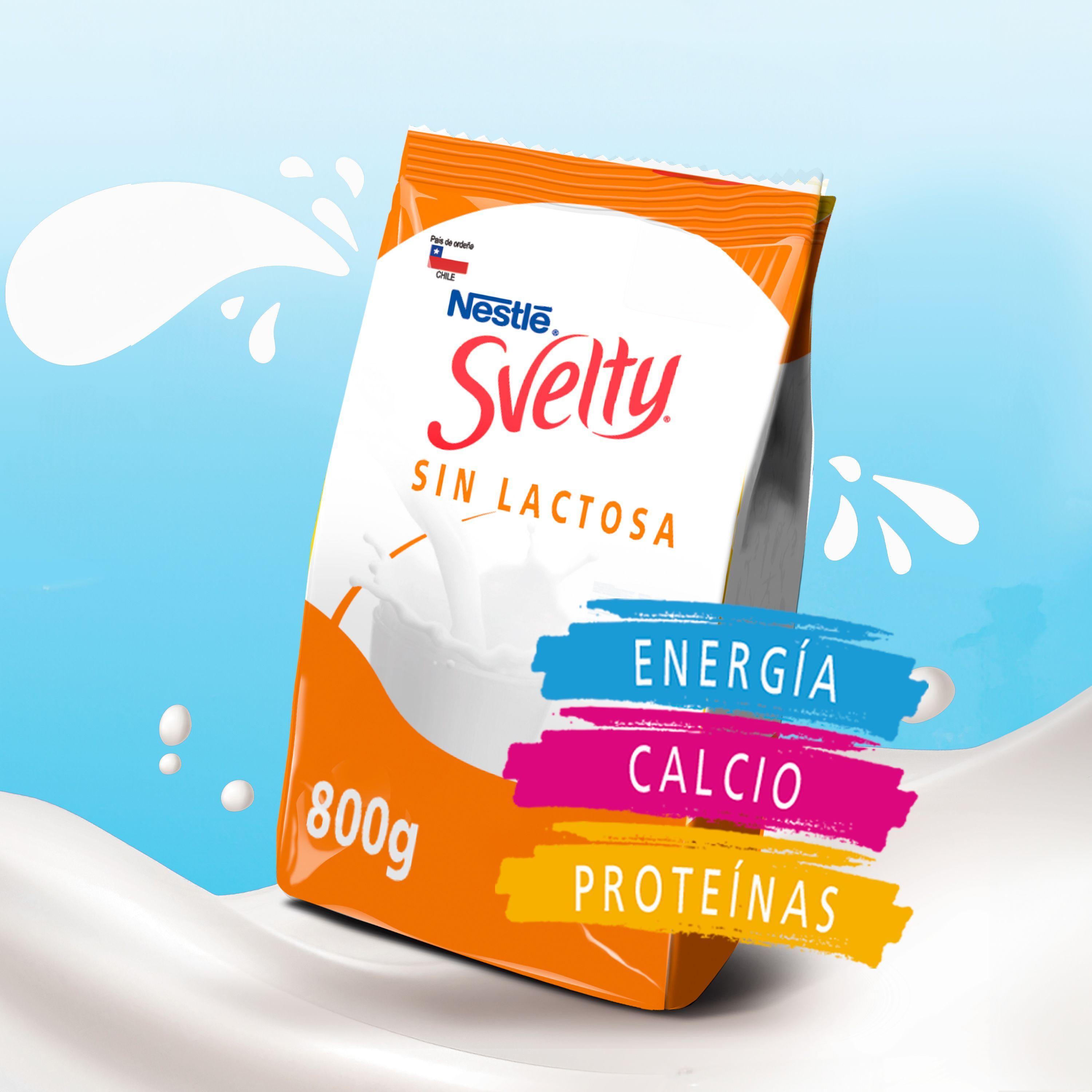 Leche en Polvo SVELTY® MOVE+ Descremada Sin Lactosa Bolsa 800g Pack X2-2