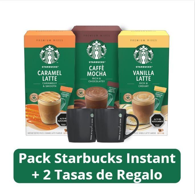 Pack Café Starbucks Premium Instant Variedades x3 cajas + 2 Tasas de regalo.-0