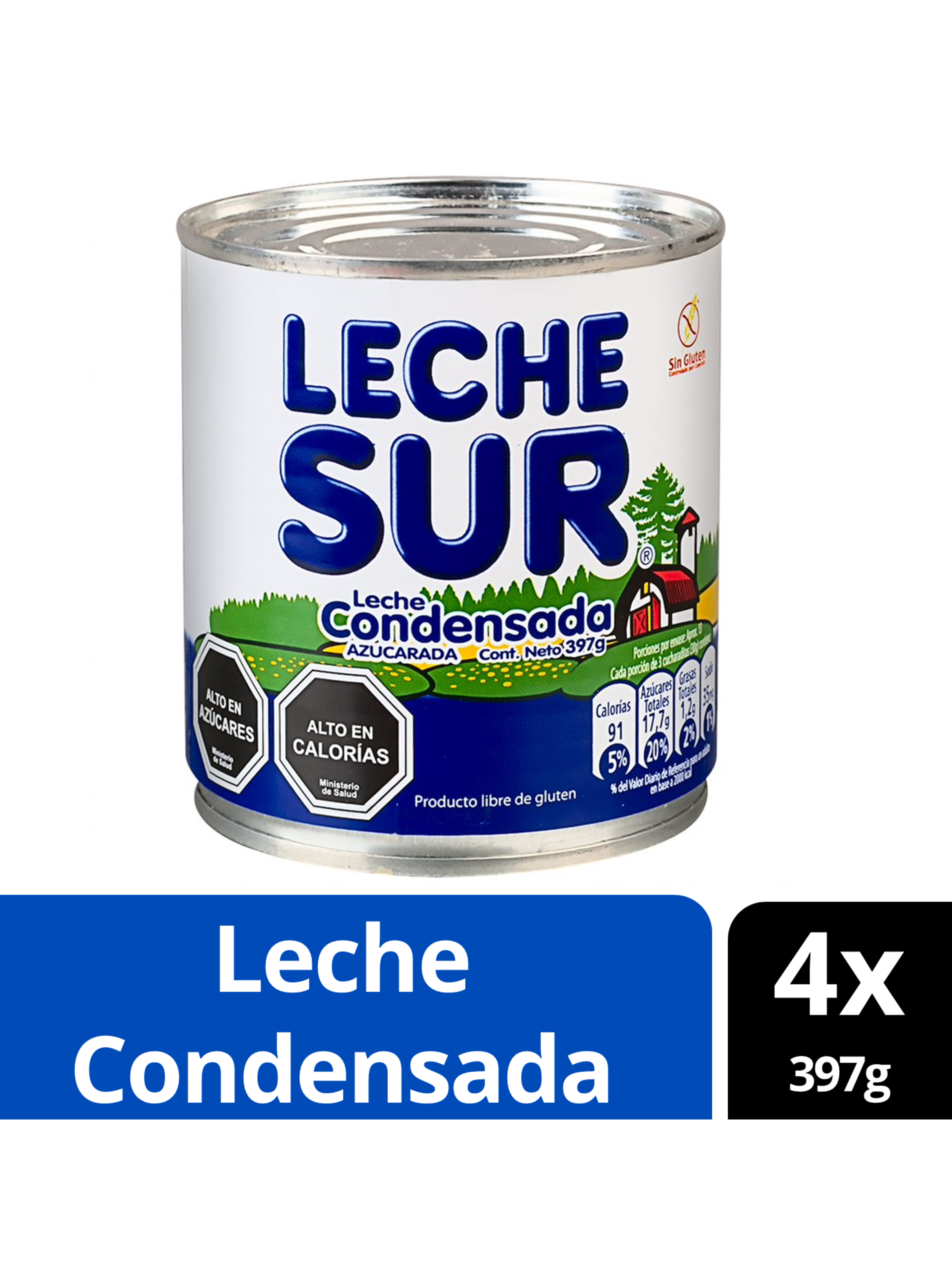 Leche Condensada LECHE SUR® Lata 397g Pack X4-1