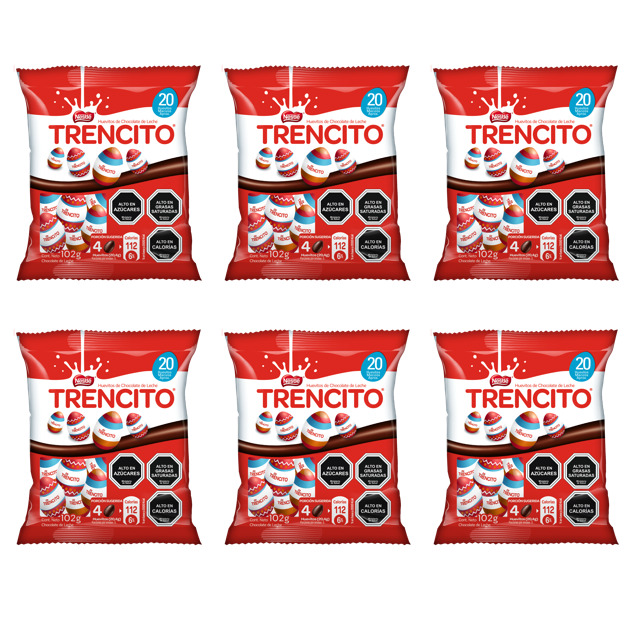 Pack 6 Huevitos De Chocolate Pascua Trencito 102g-1