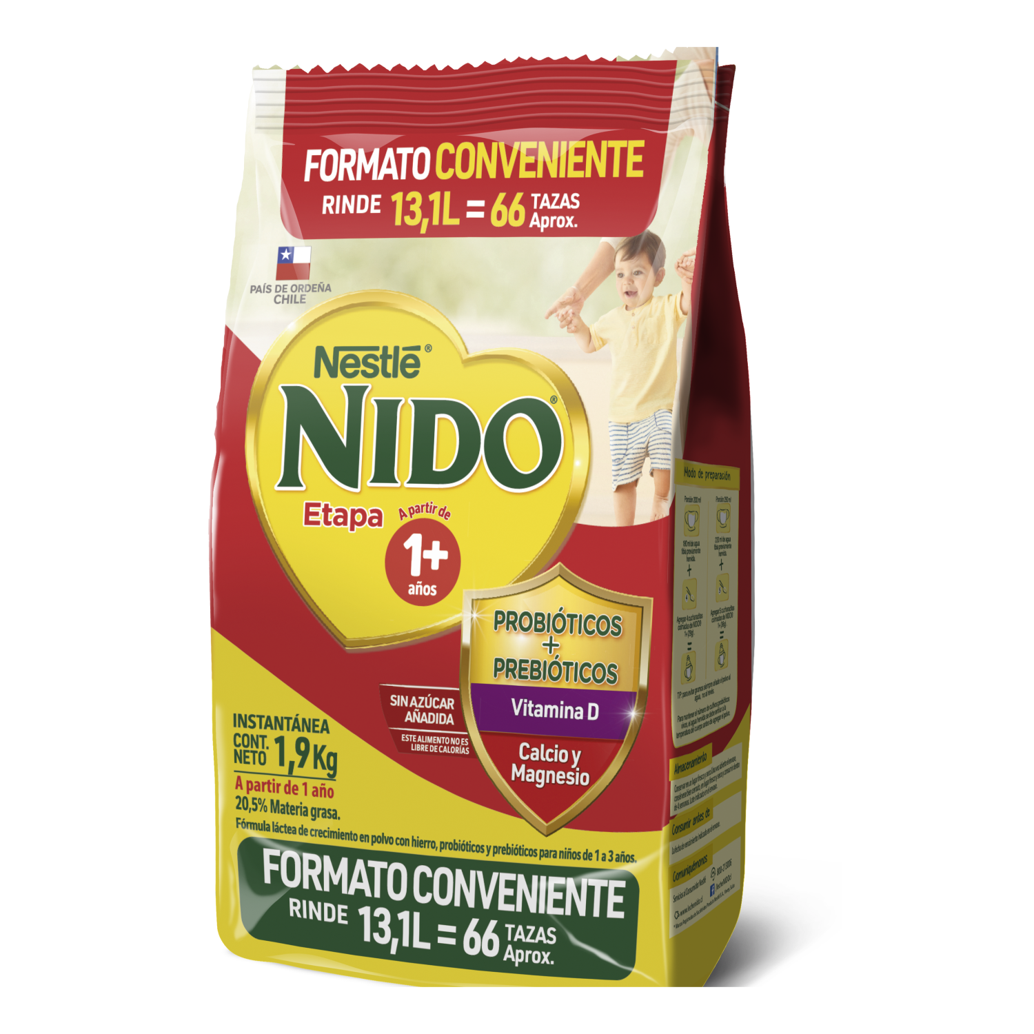 Fórmula Láctea NIDO® 1+  1900g Formato Conveniente-1