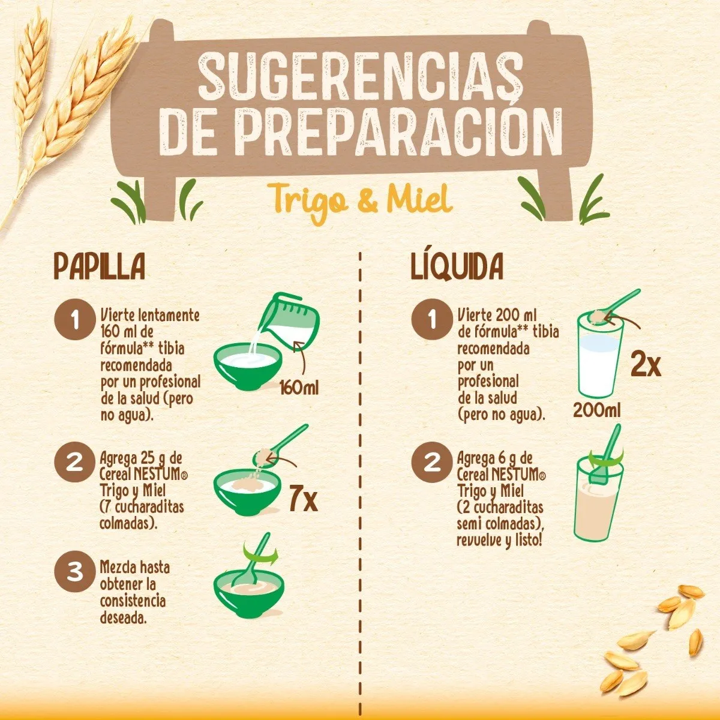 Cereal Infantil NESTUM® Trigo y Miel 250g Pack X3-2