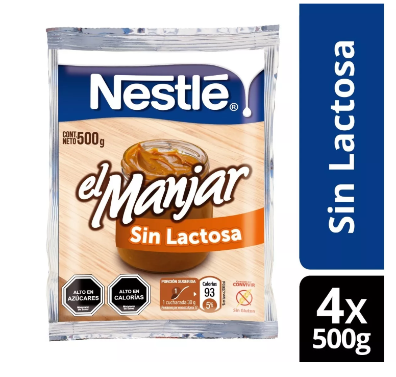 Manjar NESTLÉ® Sin Lactosa 500g Pack X4-0