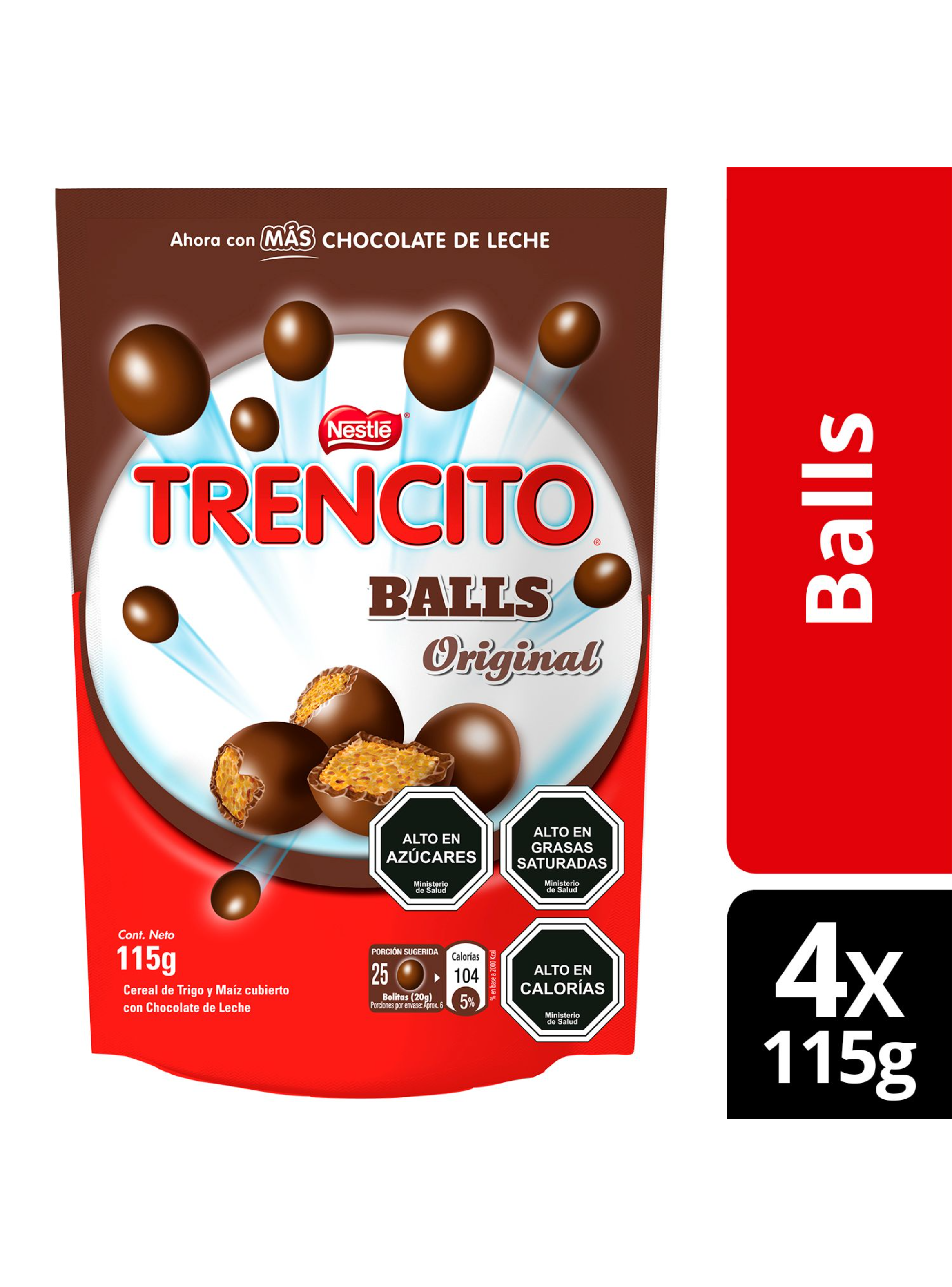 Chocolate de Leche TRENCITO® Balls 115g X4 Bolsas-1