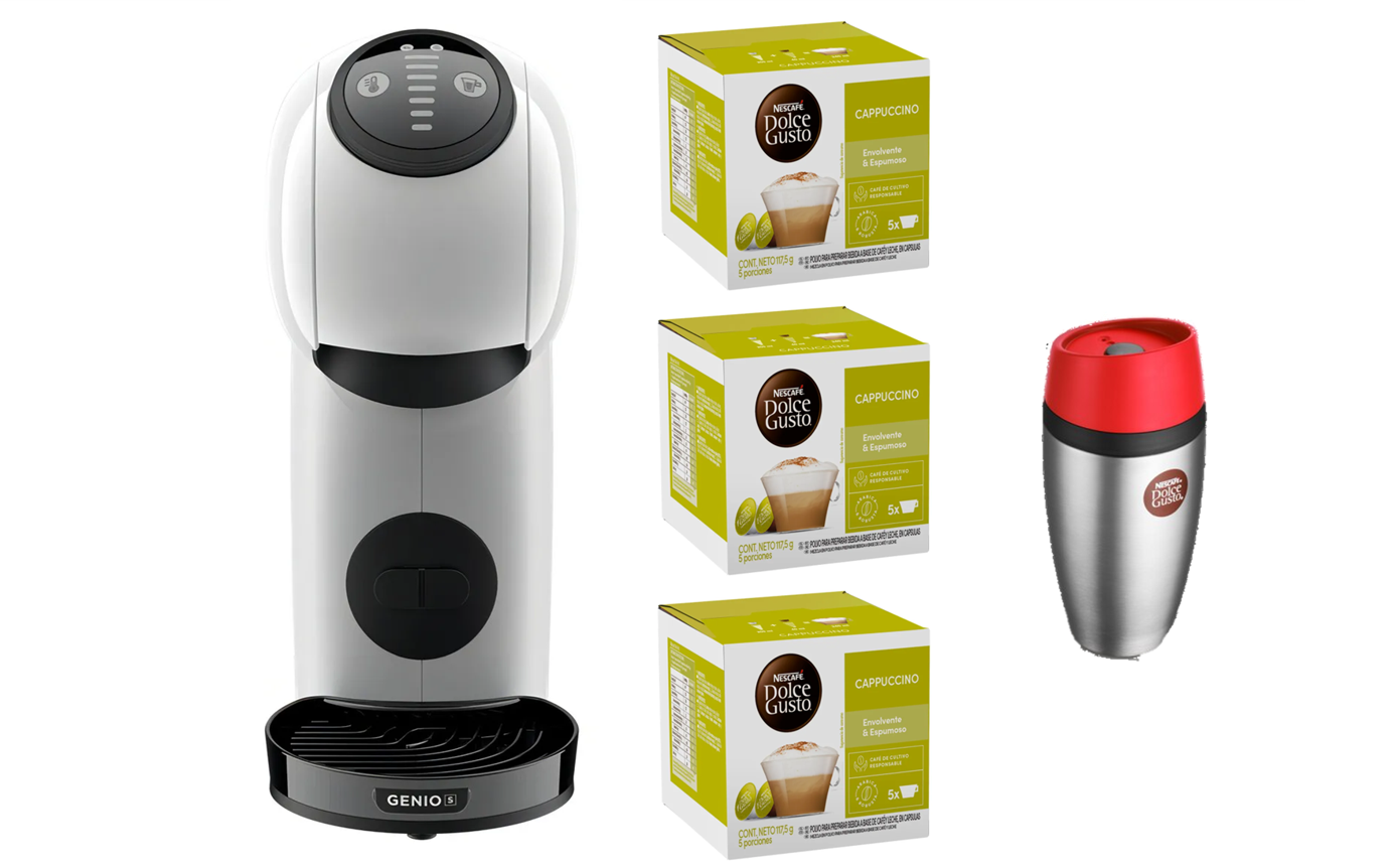 Pack Cafetera Genio S Pack 3 Cappuccino Mug Rojo-0