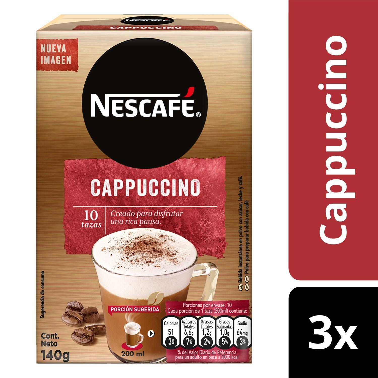 Café NESCAFÉ® Capuccino 10x14g X3 Cajas-0