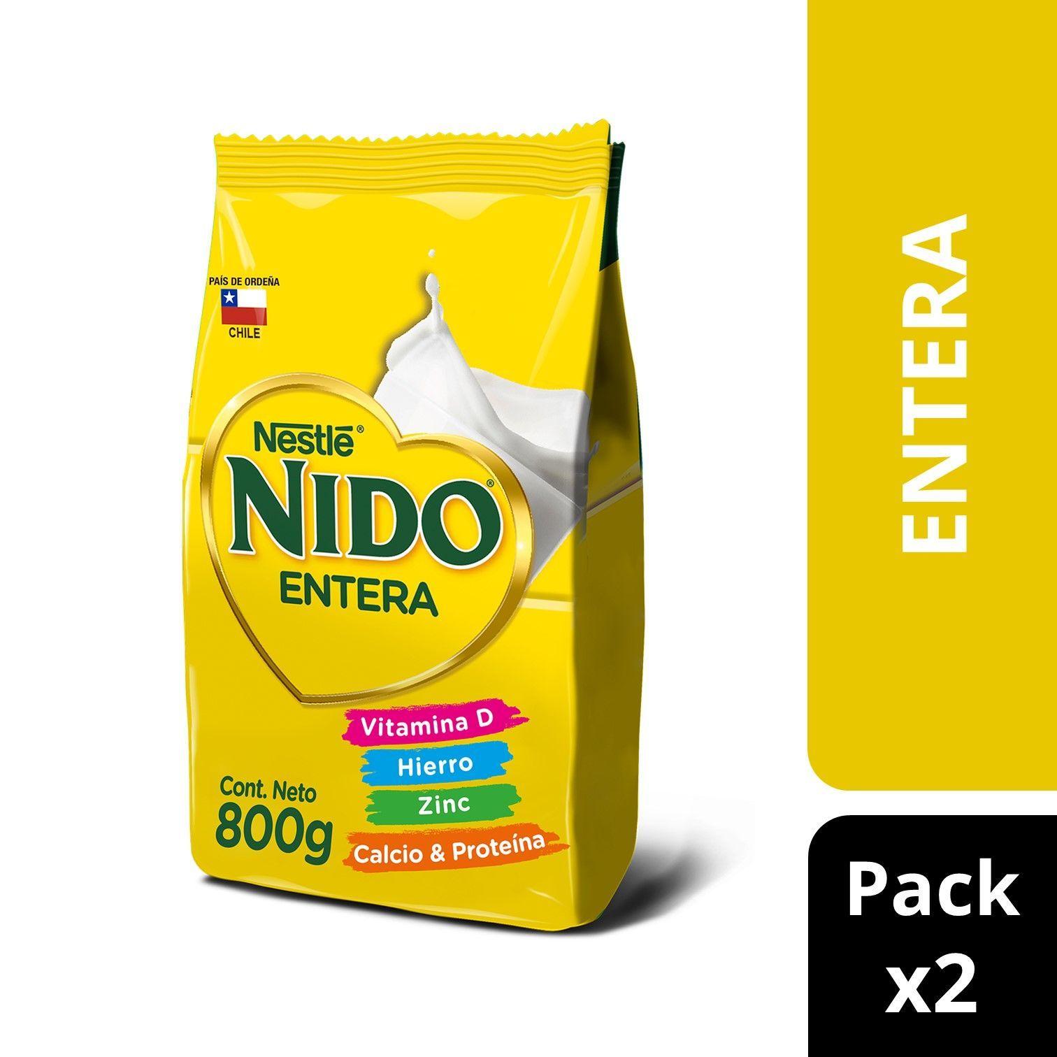 Pack Leche en Polvo NIDO® Entera Bolsa 800g x2-0