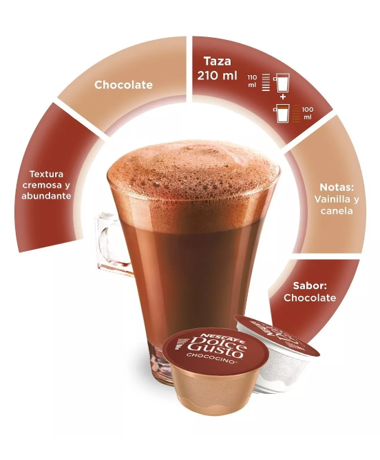 Cápsulas de Chocolate NESCAFÉ® DOLCE GUSTO® Chococino Caja 16 Cápsulas-1