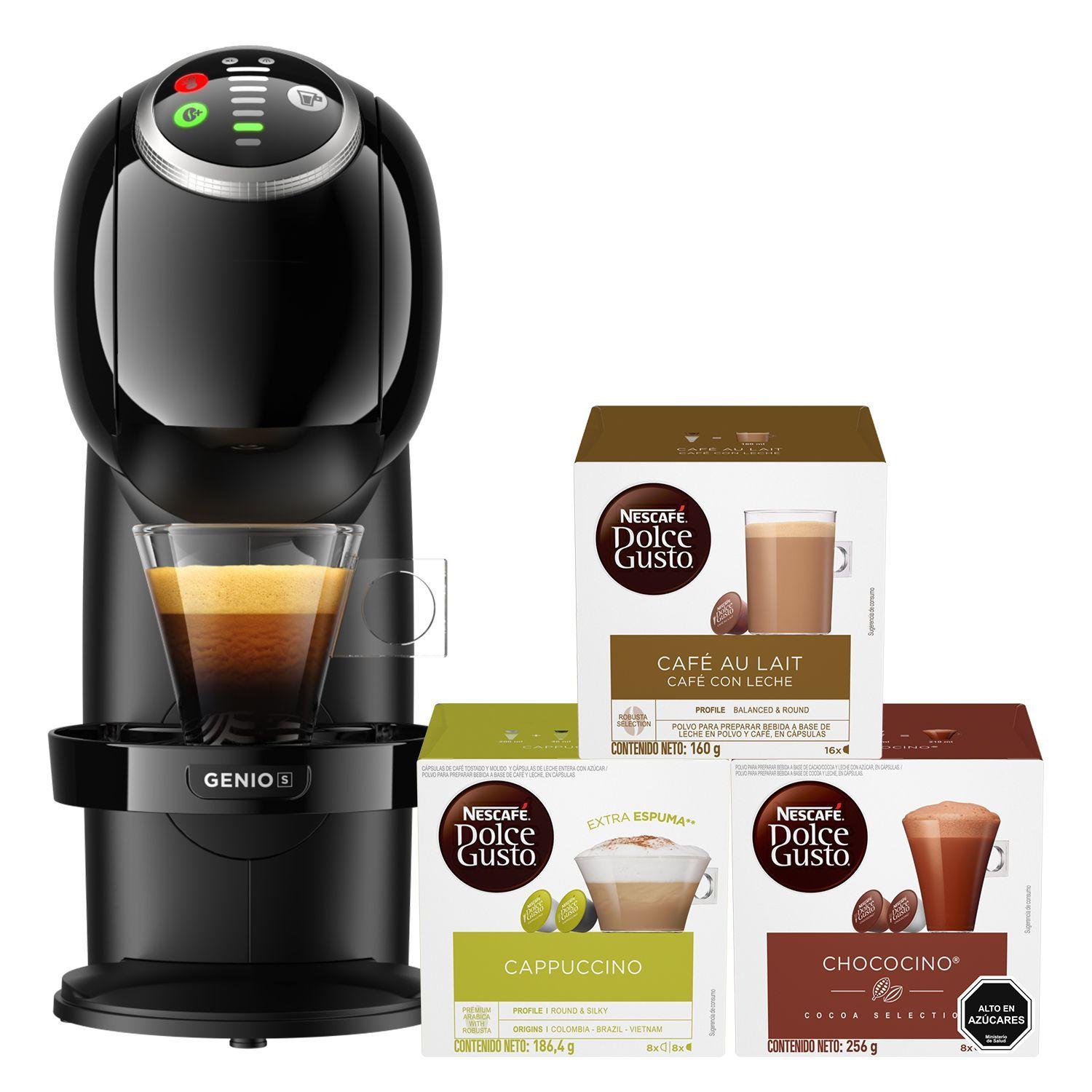 Cafetera DG Genio S Plus Black + Cápsulas Lact. X6 Cajas-0
