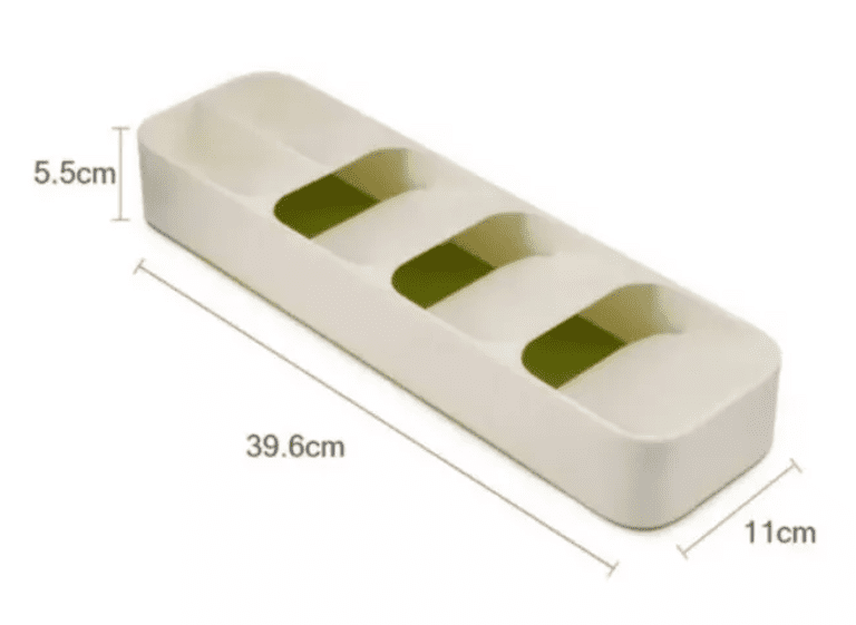 Bandeja Organizadora Para Cubiertos Cocina 39x10 Cms color crema 15-2