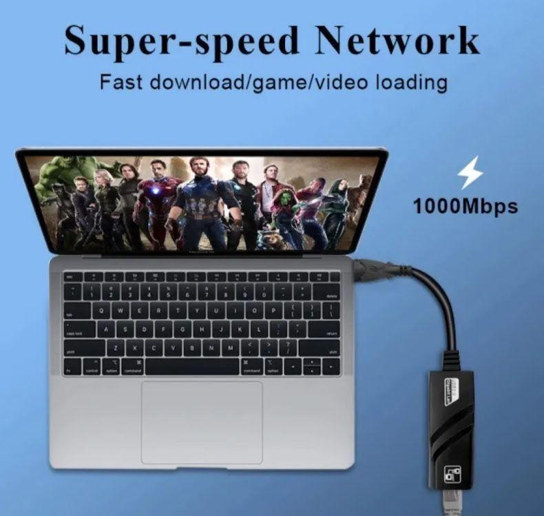 Adaptador De Red Para Mac Usb-c 3.1 Tipo C 10/100/1000 Mbps -1