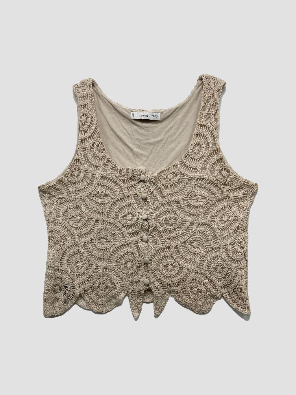 Polera sin mangas MANGO - Talla XS (VOP01054172)-0