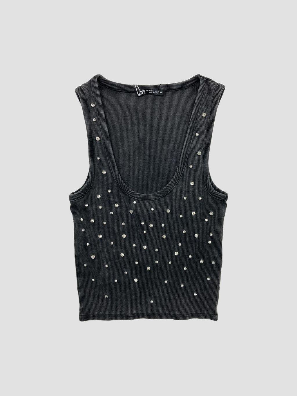 Polera sin mangas ZARA - Talla M (VOP01120516)-0