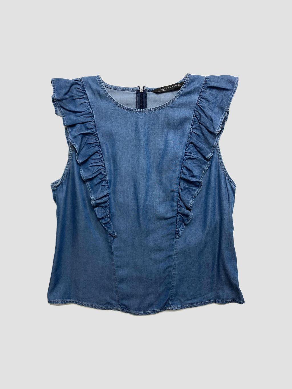 Polera sin mangas ZARA - Talla S (VOP01023274)-0