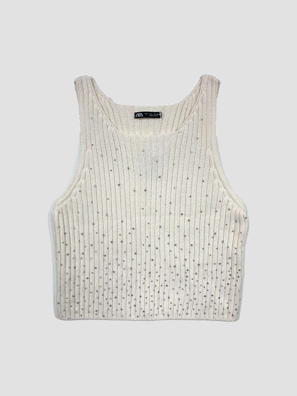 Polera sin mangas ZARA - Talla L (VOP01122426)-0