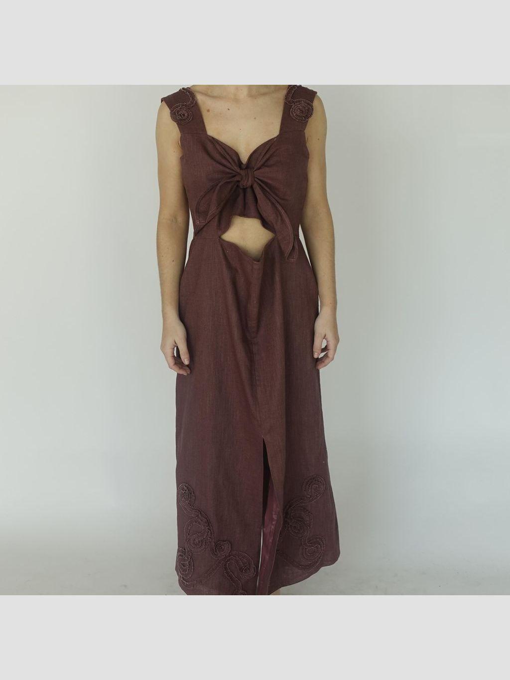 MARIA POMBO Vestido largo INÉS MARTÍN ALCALDE - Talla L (VOP01000264)-4