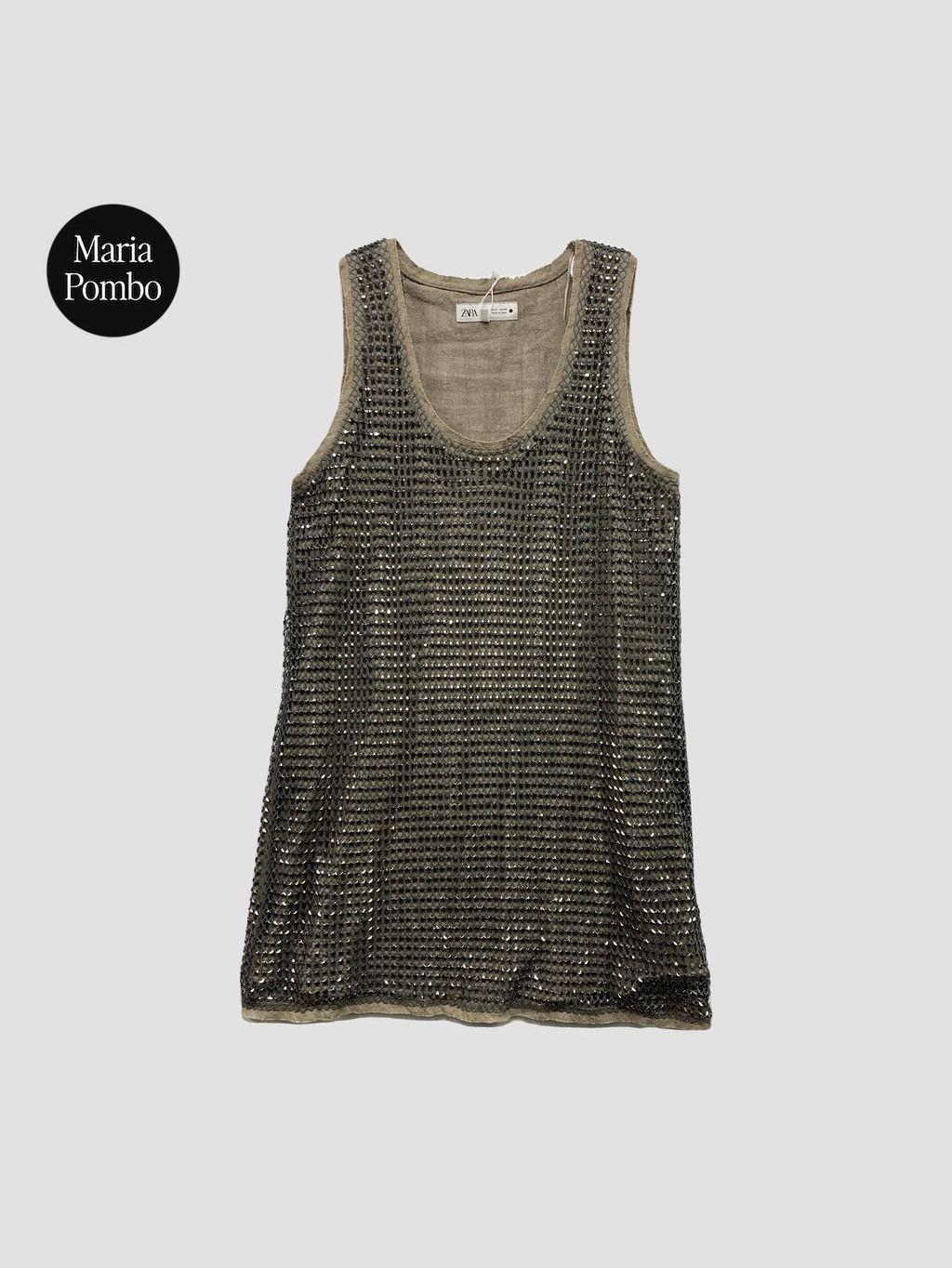 MARIA POMBO Vestido corto ZARA - Talla S (VOP00999077)-0