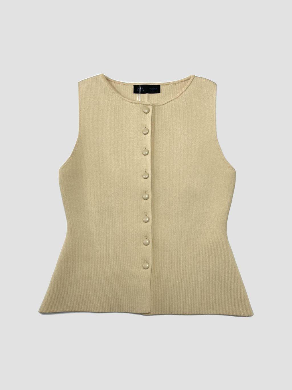 Polera sin mangas ZARA - Talla M (VOP01196467)-0