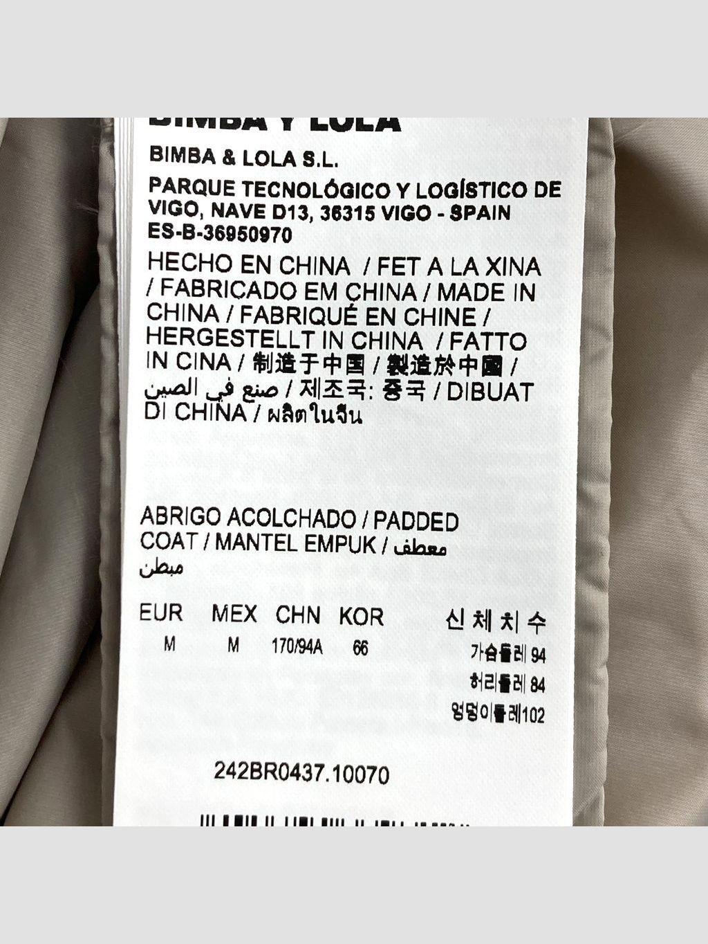 Chaqueta de abrigo BIMBA Y LOLA - Talla M (VOP01211975)-4