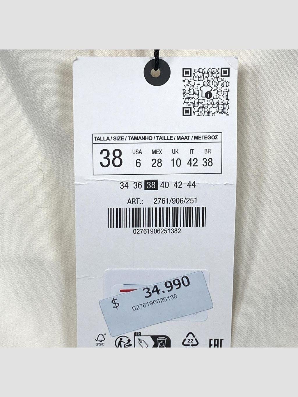 Pantalón ZARA - Talla 38 (VOP01097227)-2