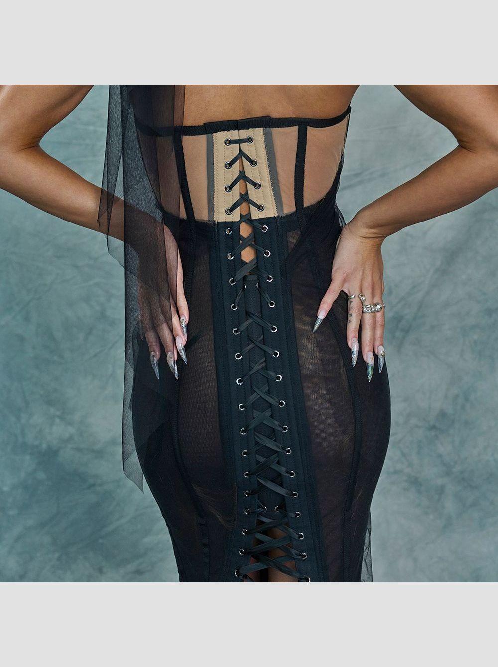 Vestido largo DIEGO CAJAS - Talla S (VOP01100051)-2