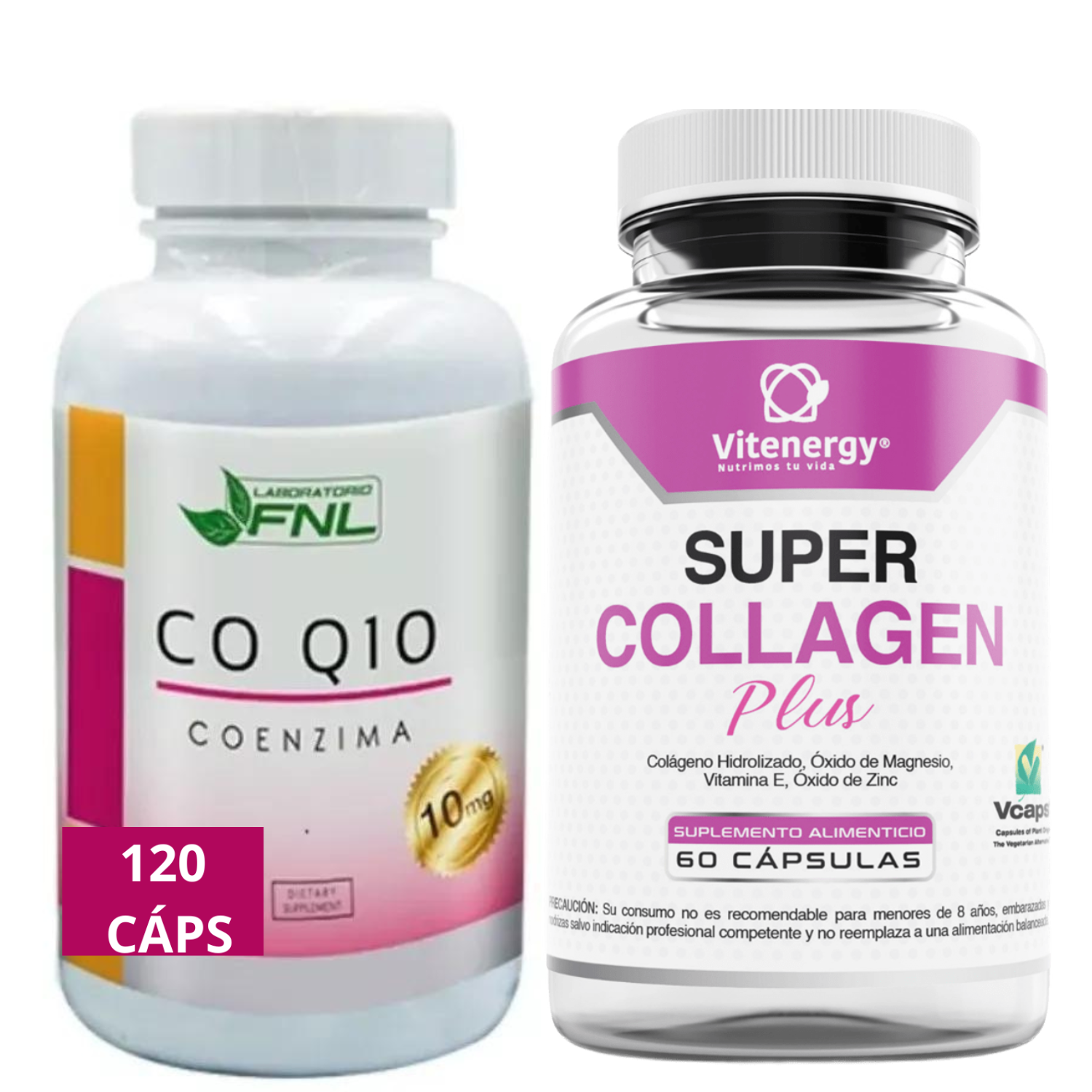 Coenzima Q10 120 Cápsulas + super collagen - pack -0