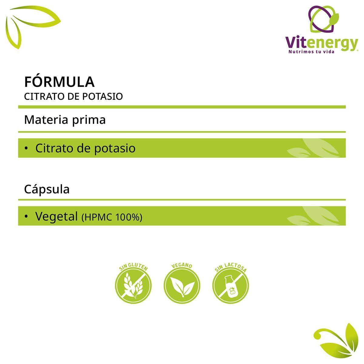 Citrato de potasio 60 capsulas vegetal -4