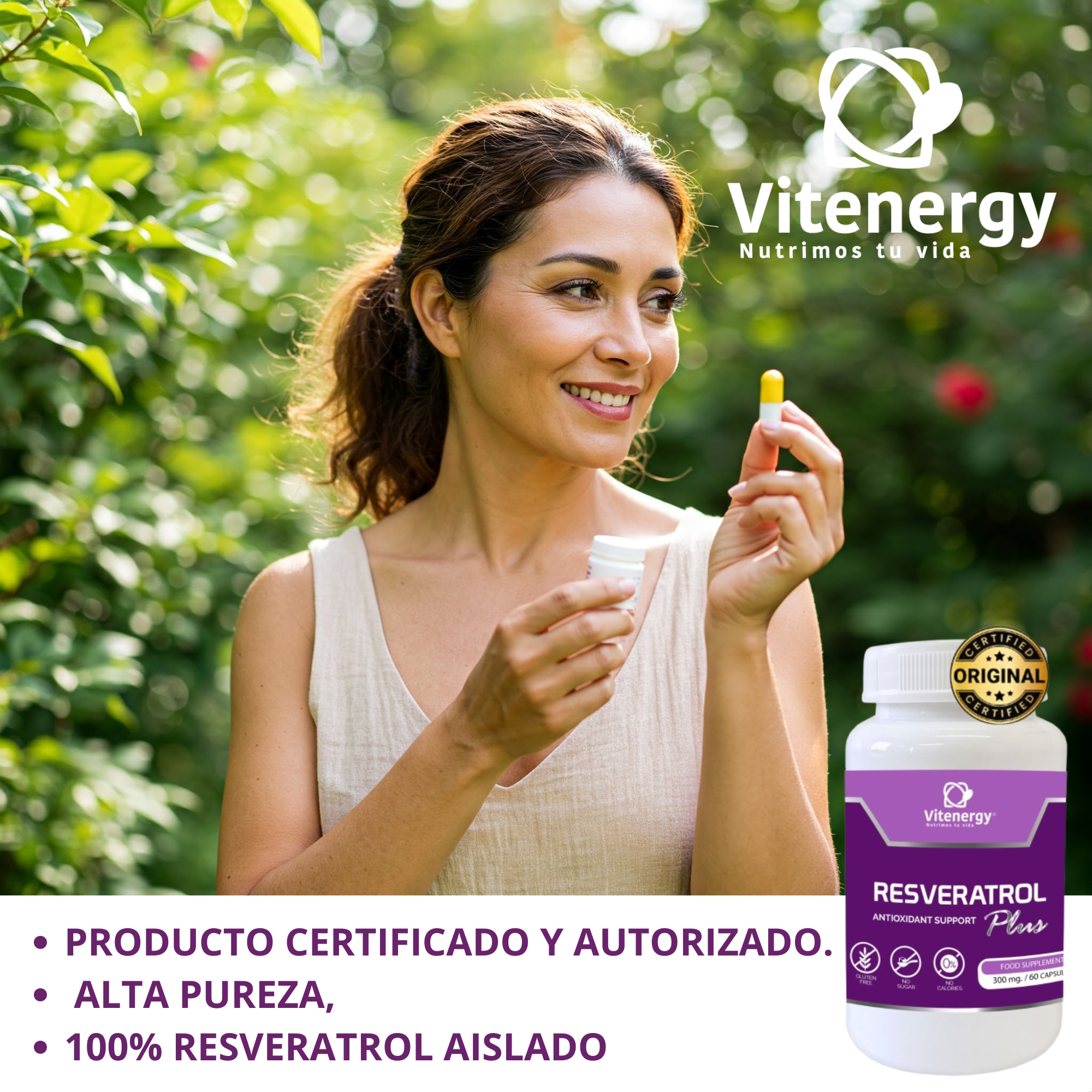 BIOTINA COLAGENO PLUS +  RESVERATROL 100% - PACK-3