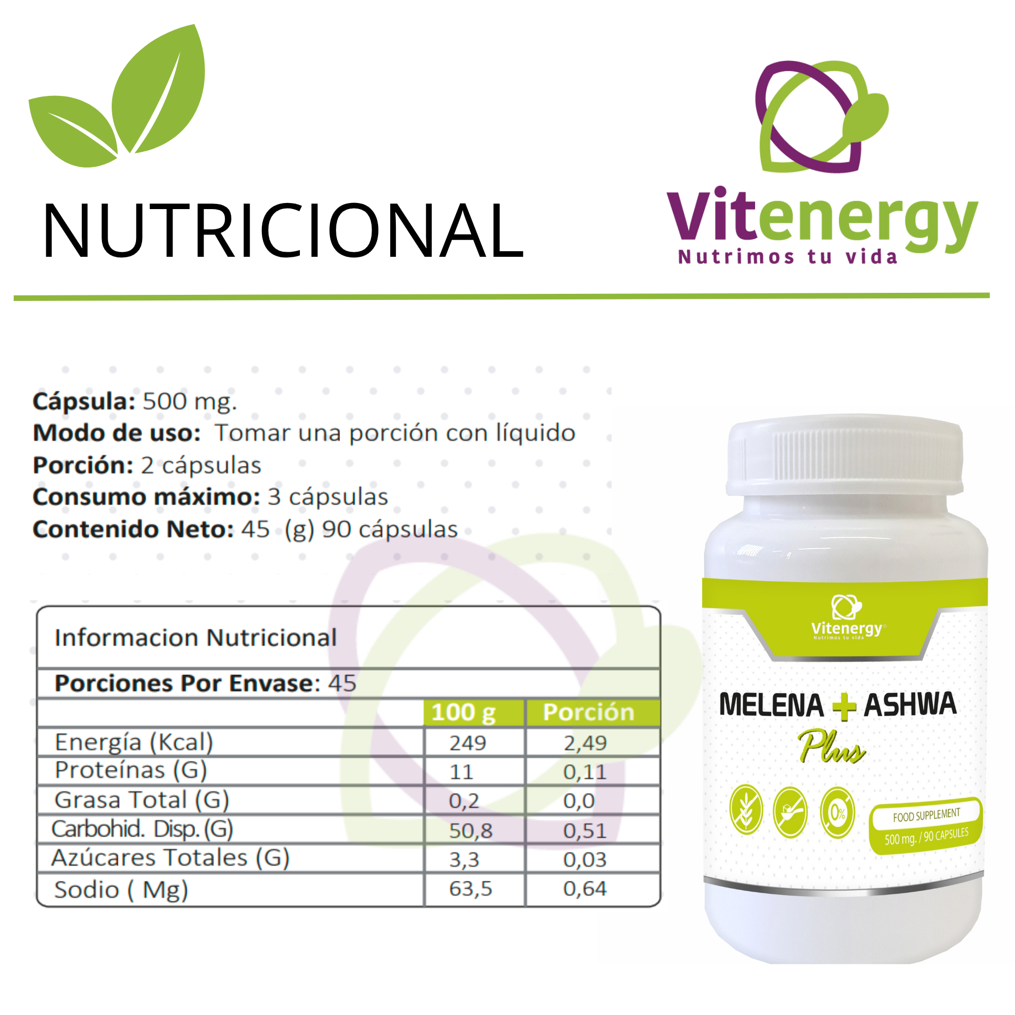 MELENA DE LEÓN + ASHWAGANDHA x2 -3