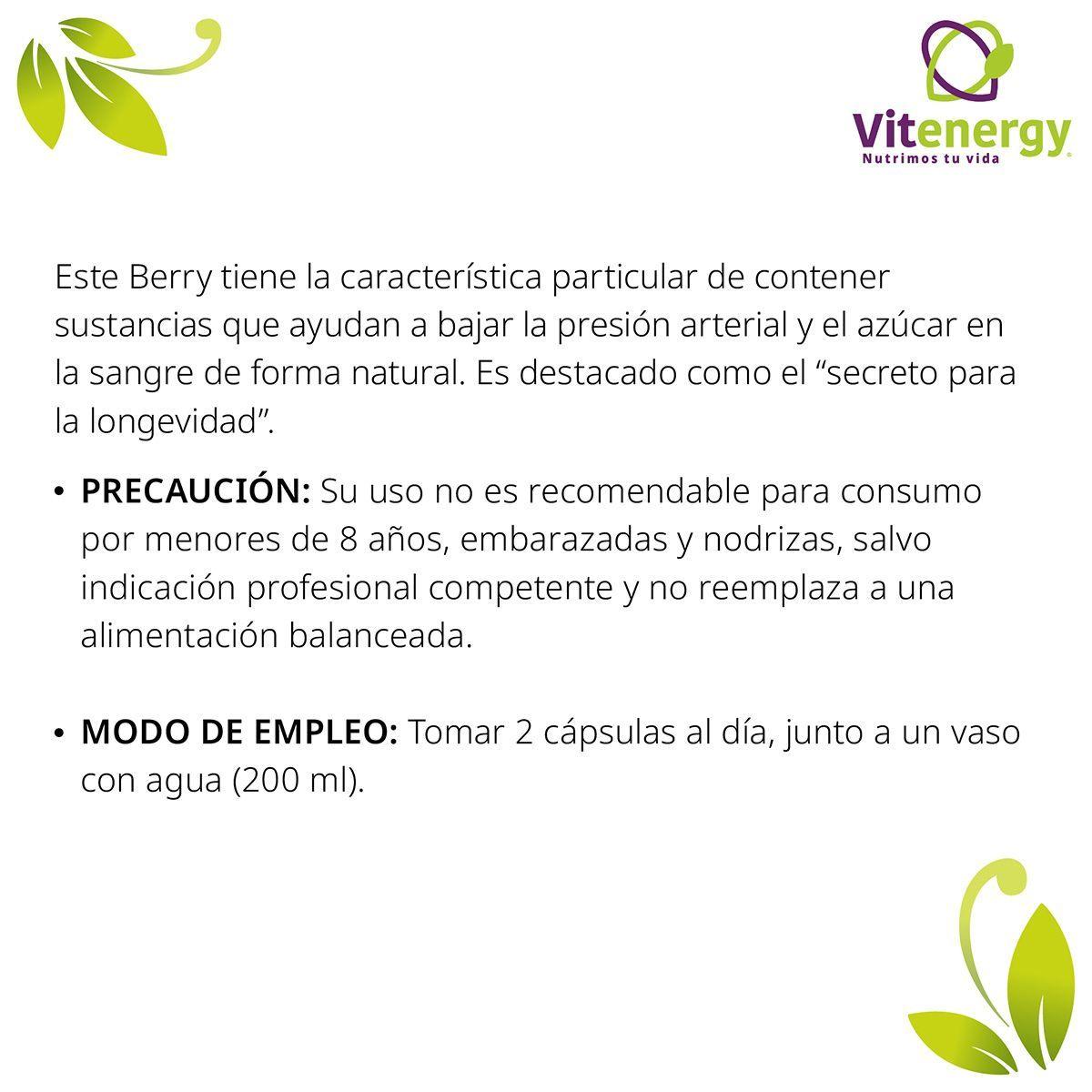 Goji berries Orgánico - Control de peso 60 Cápsulas Vegan-2