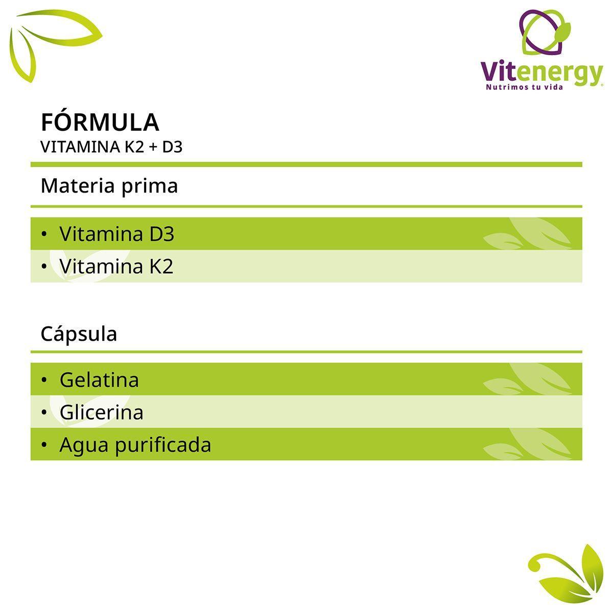 VITAMINA K2 + D3  | SALUD ÓSEA FORTALECE SISTEMA INMUNE -2