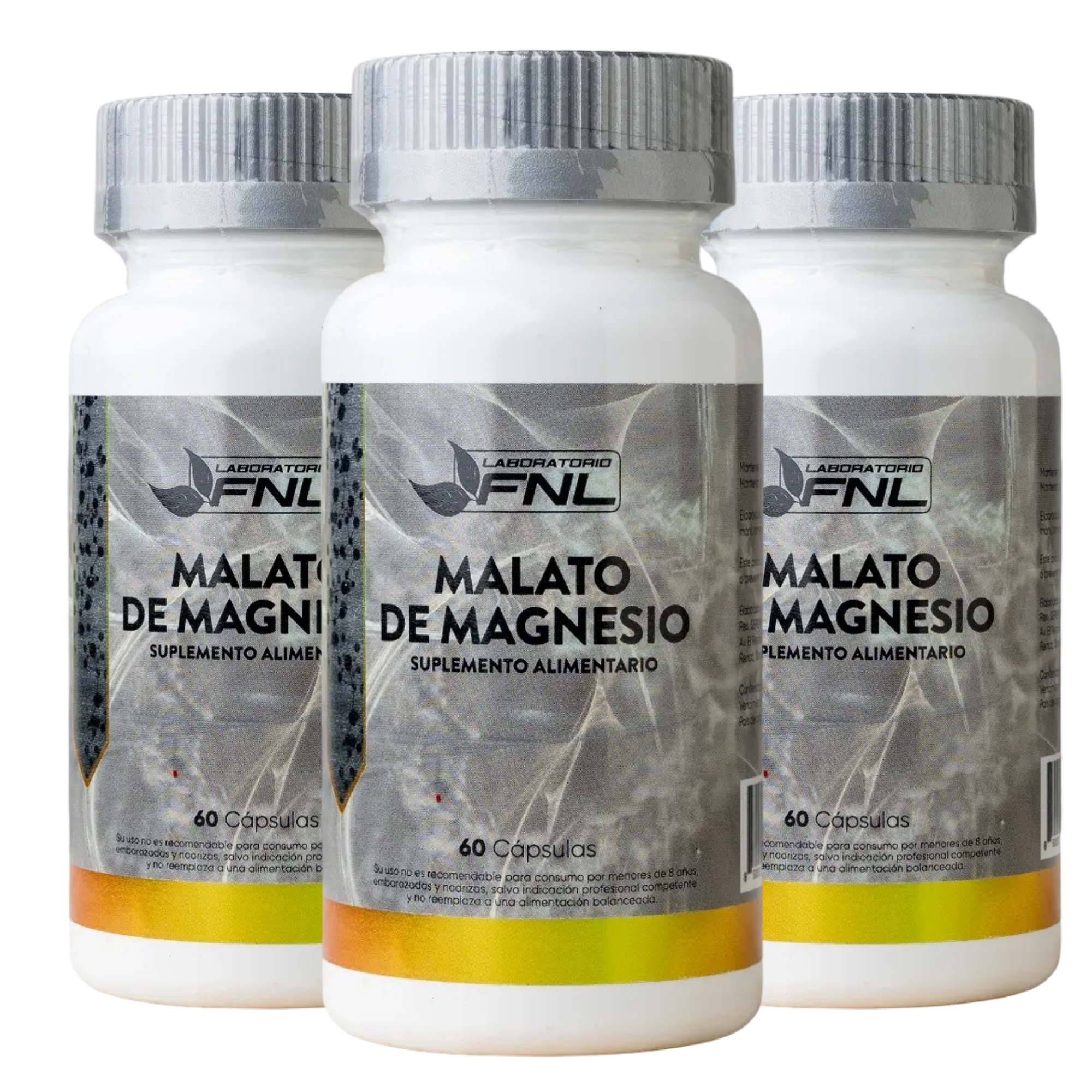 MALATO DE MAGNESIO 660 MG - 60 CÁPSULAS FNL - PACK x3-0