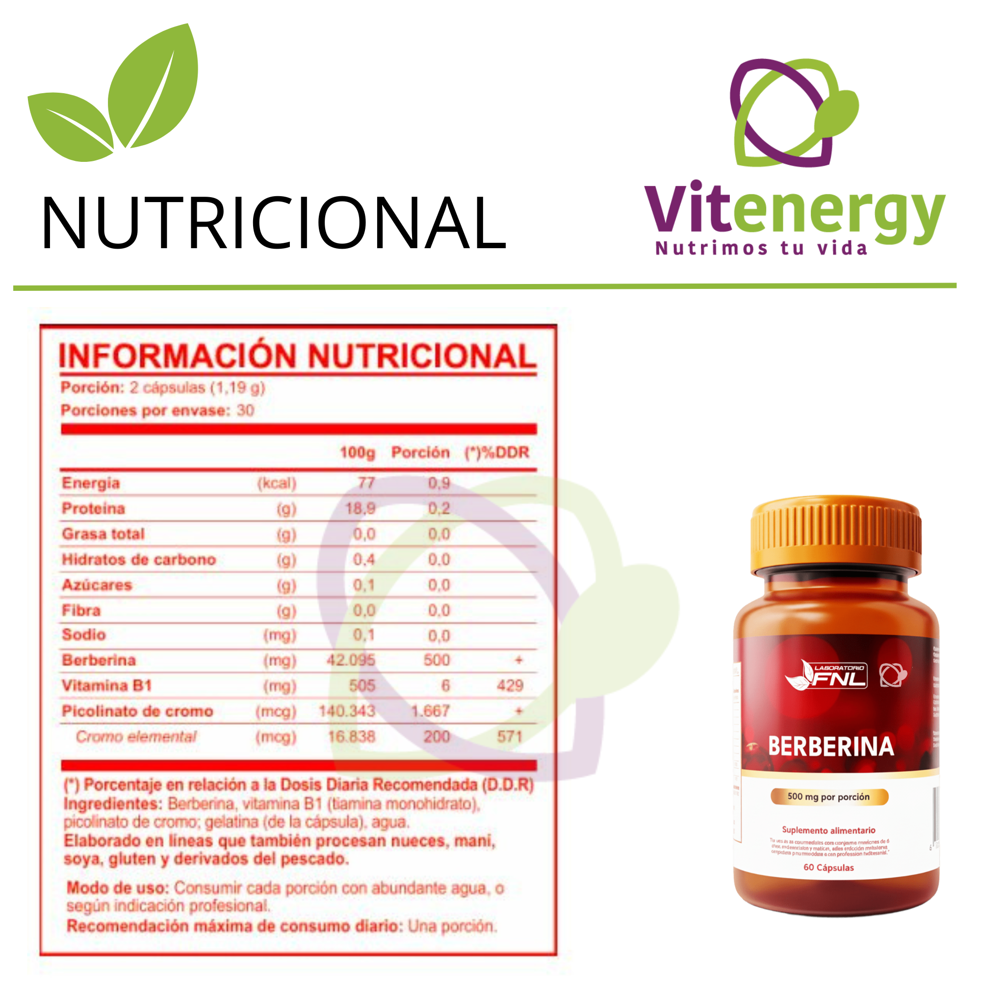 BERBERINA CAPSULAS APOYO CONTROL DE GLUCOSA Y METABOLISMO-3