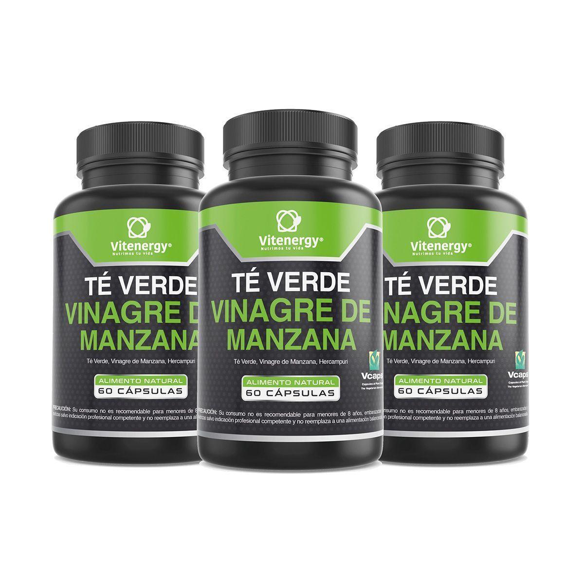 Té Verde + Vinagre de Manzana + Hercampuri - Pack x 3-0