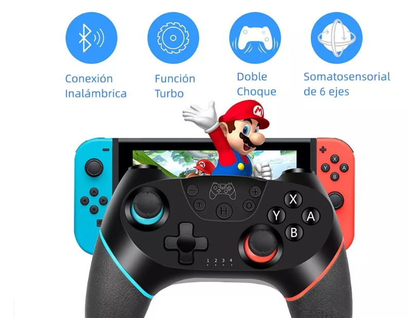 Control Gamepad Mando Compatible Nintendo Switch Inalámbrico Color Negro-7
