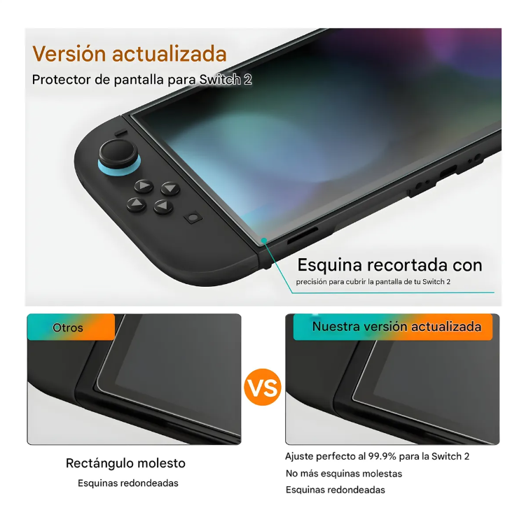 Protector De Pantalla Lamina De Vidrio Para Nintendo Switch2-2