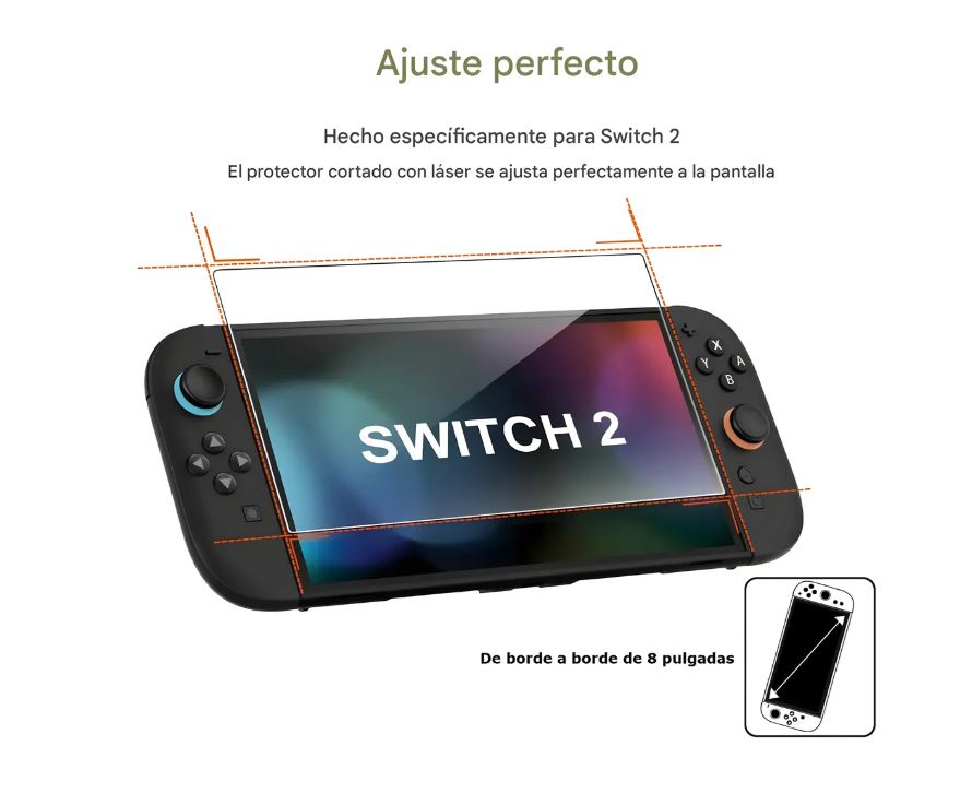 Protector De Pantalla Lamina De Vidrio Para Nintendo Switch2-3