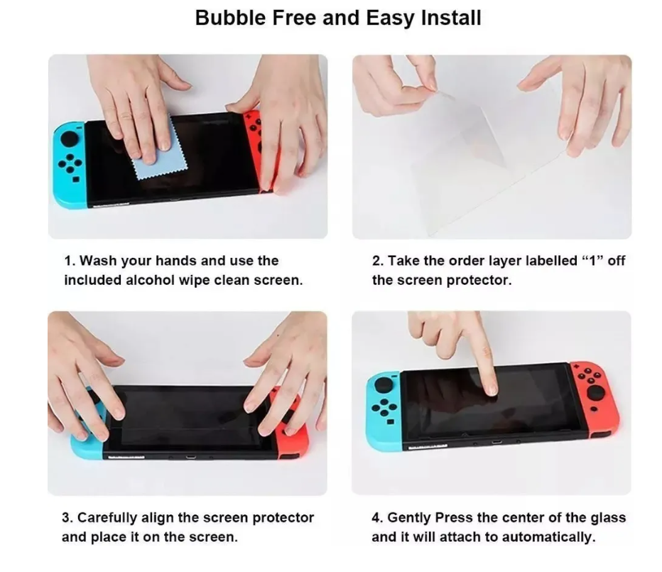 Láminas Protectoras Nintendo Switch / Oled Vidrio Templado-3