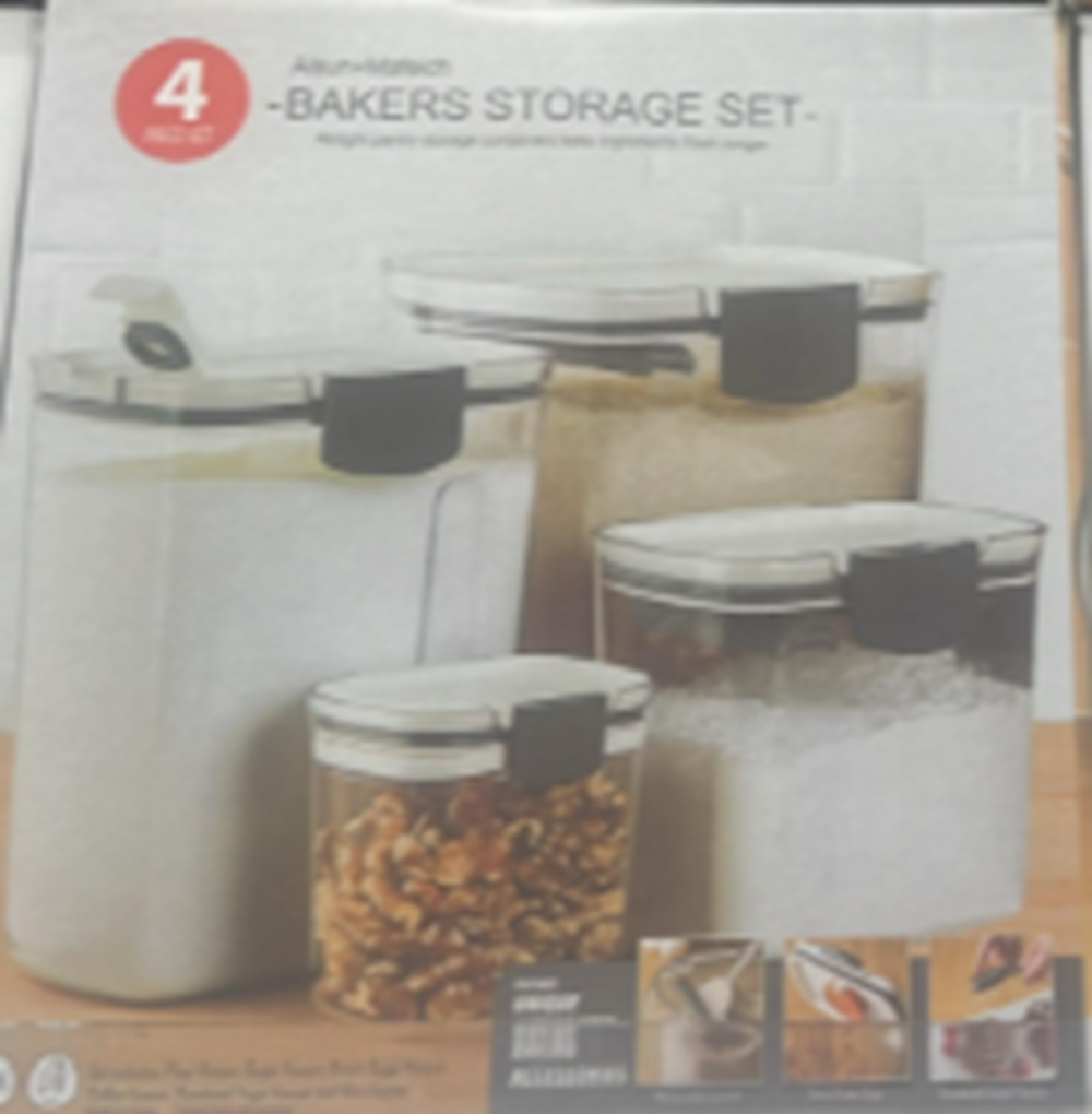 Set De 4 Contenedores Hermeticos Transparentes Para Cocina-2