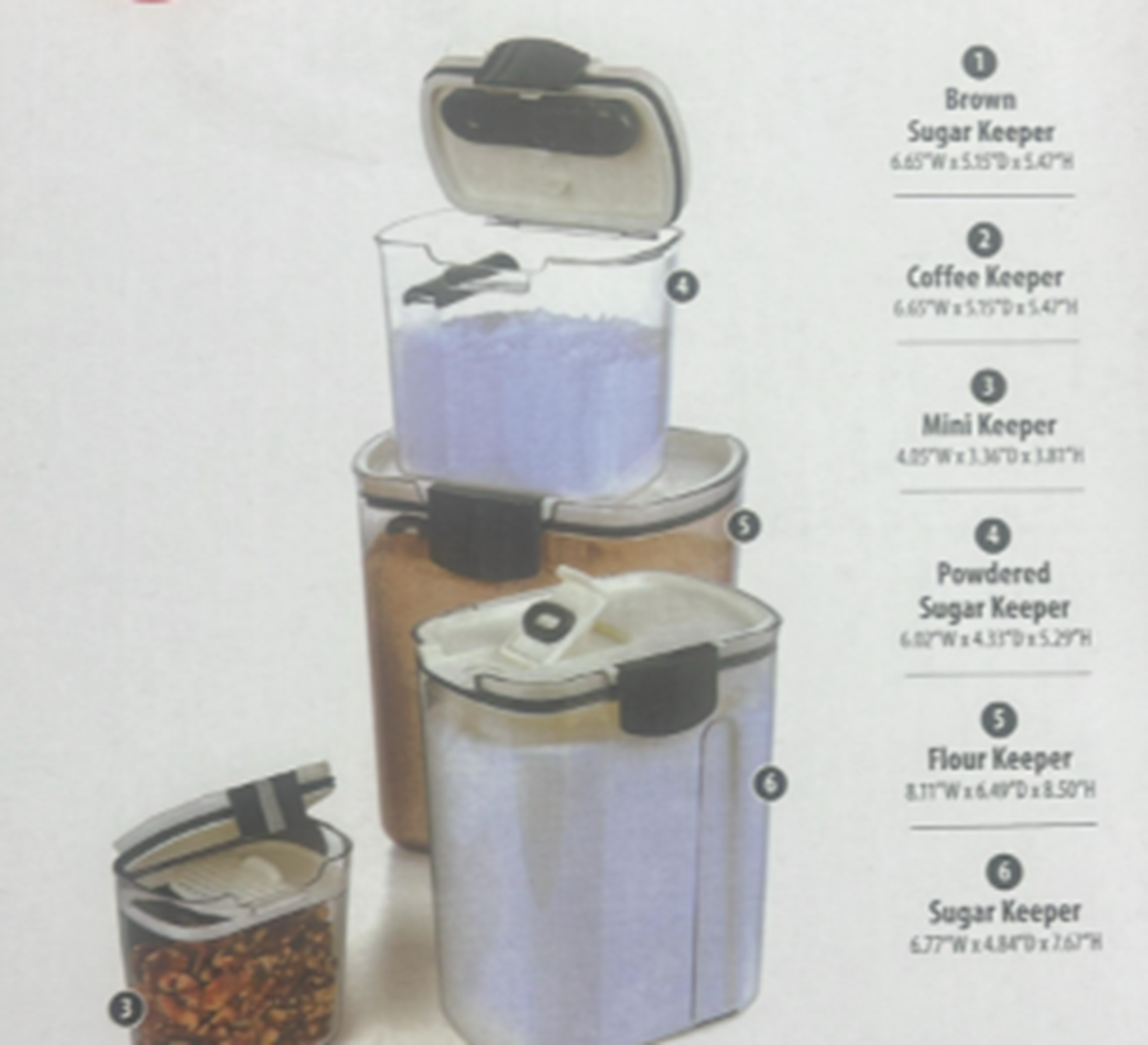 Set De 4 Contenedores Hermeticos Transparentes Para Cocina-3