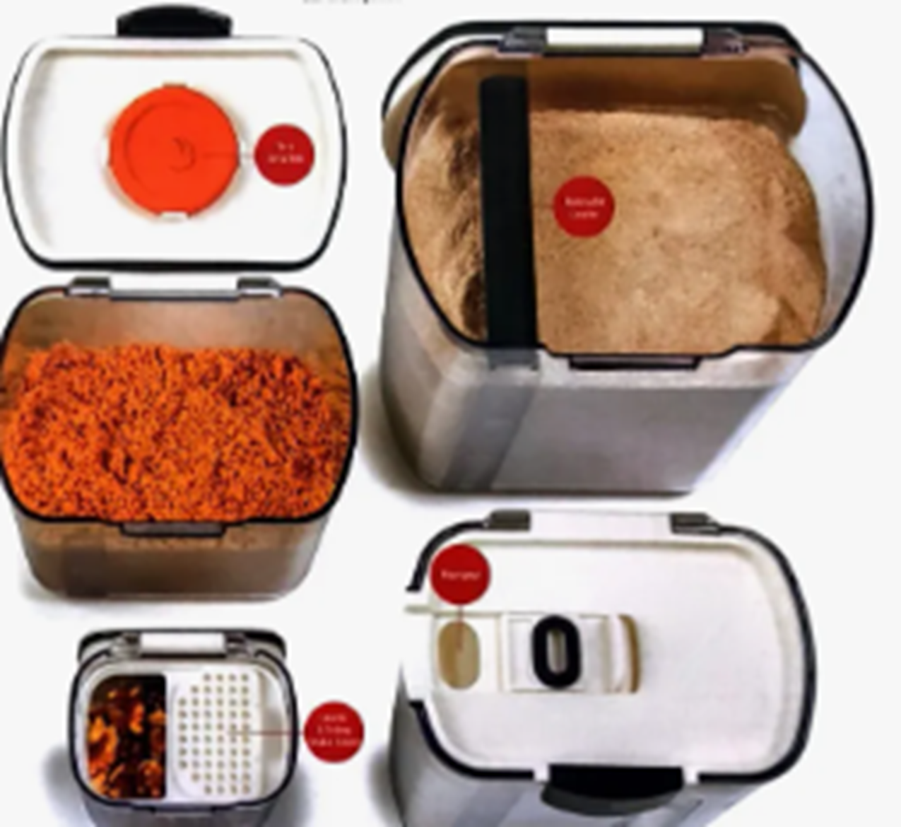 Set De 4 Contenedores Hermeticos Transparentes Para Cocina-5