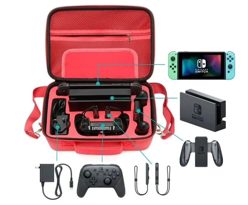 Pack Full Protección Bolso Nintendo Switch Rigido-4