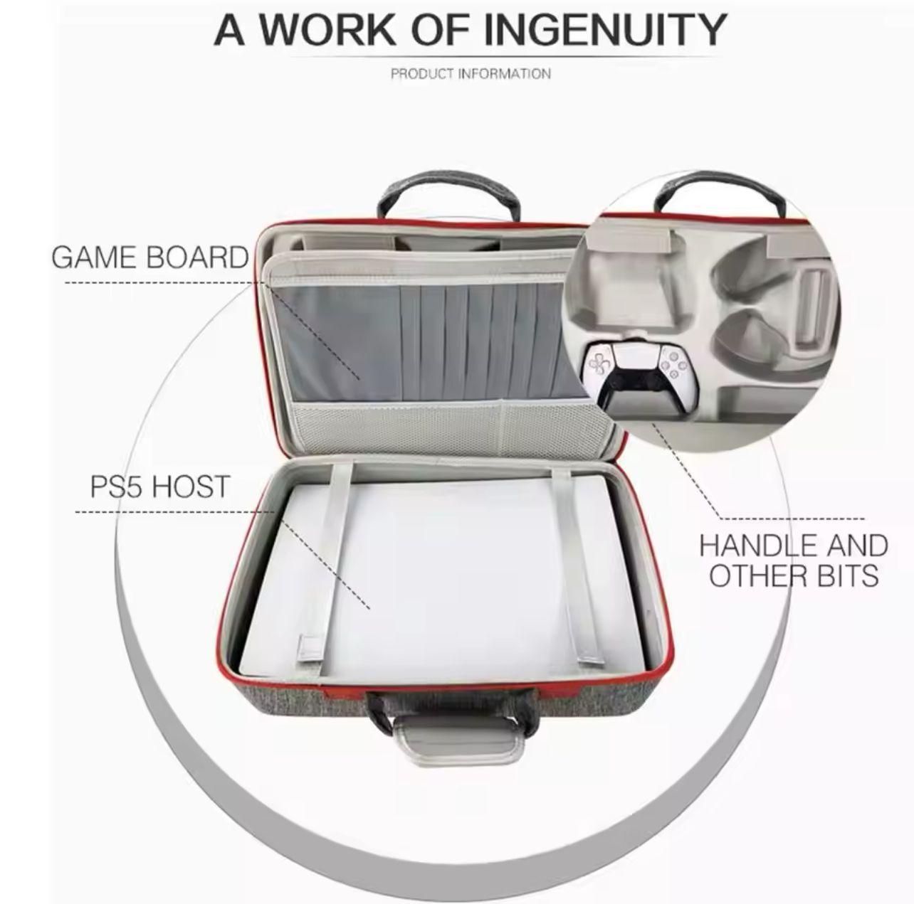 Bolso viaje rigido protector consola compatible playstation 5 -2