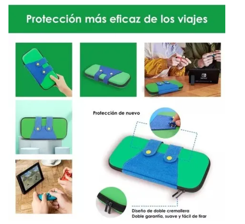 Bolso Estuche Protector Nintendo Switch De Mario Bross-5