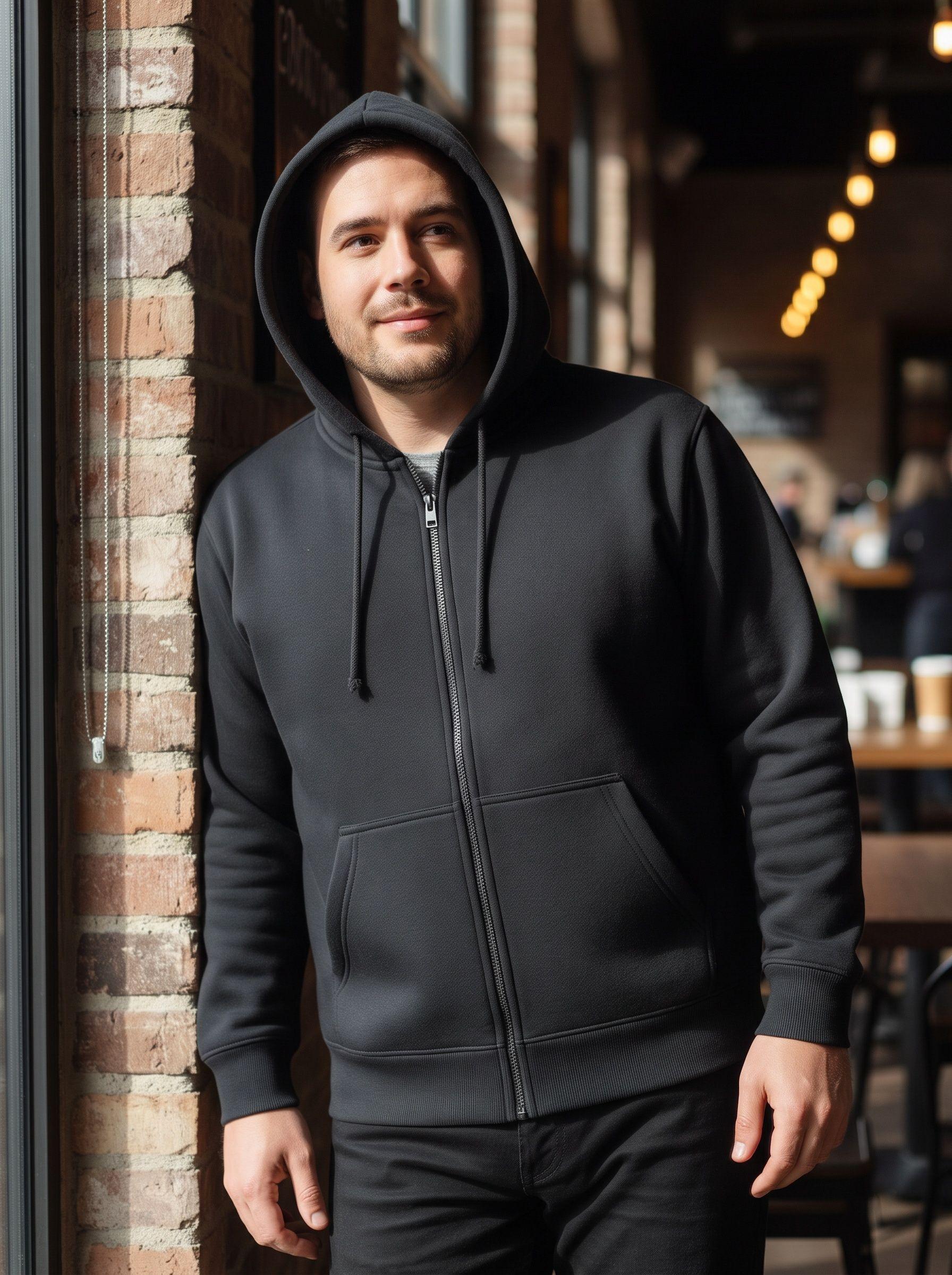 Poleron Cierre Canguro Y Capucha Hoddie Para Estampar-1