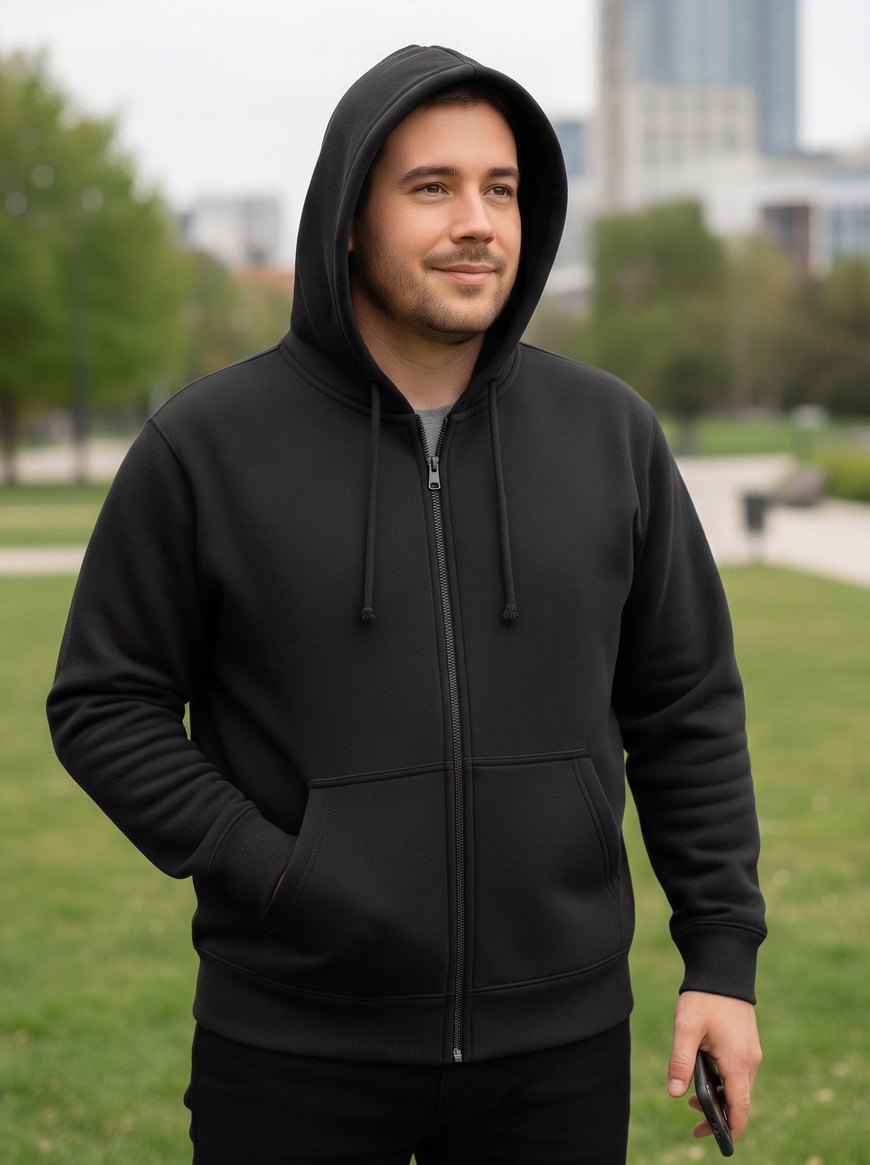 Poleron Cierre Canguro Y Capucha Hoddie Para Estampar-3