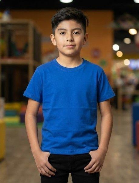 Polera Algodon Cuello Redondo Manga Corta Ni o Ni a-0